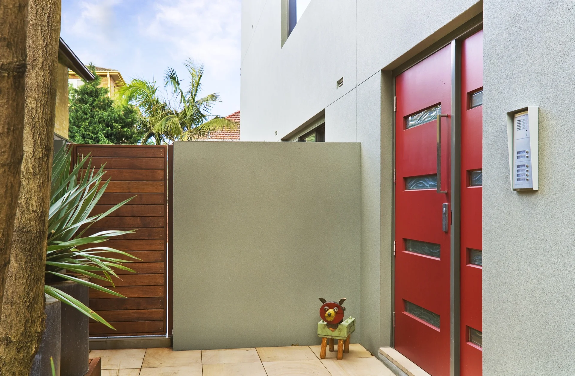 Landscaping and entry