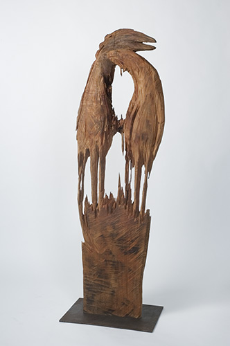 Zwei Vögel, Birne, 170x50x20 cm, 2005