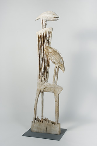 Stuhl, Holz patiniert, 180x30x60 cm, 2004
