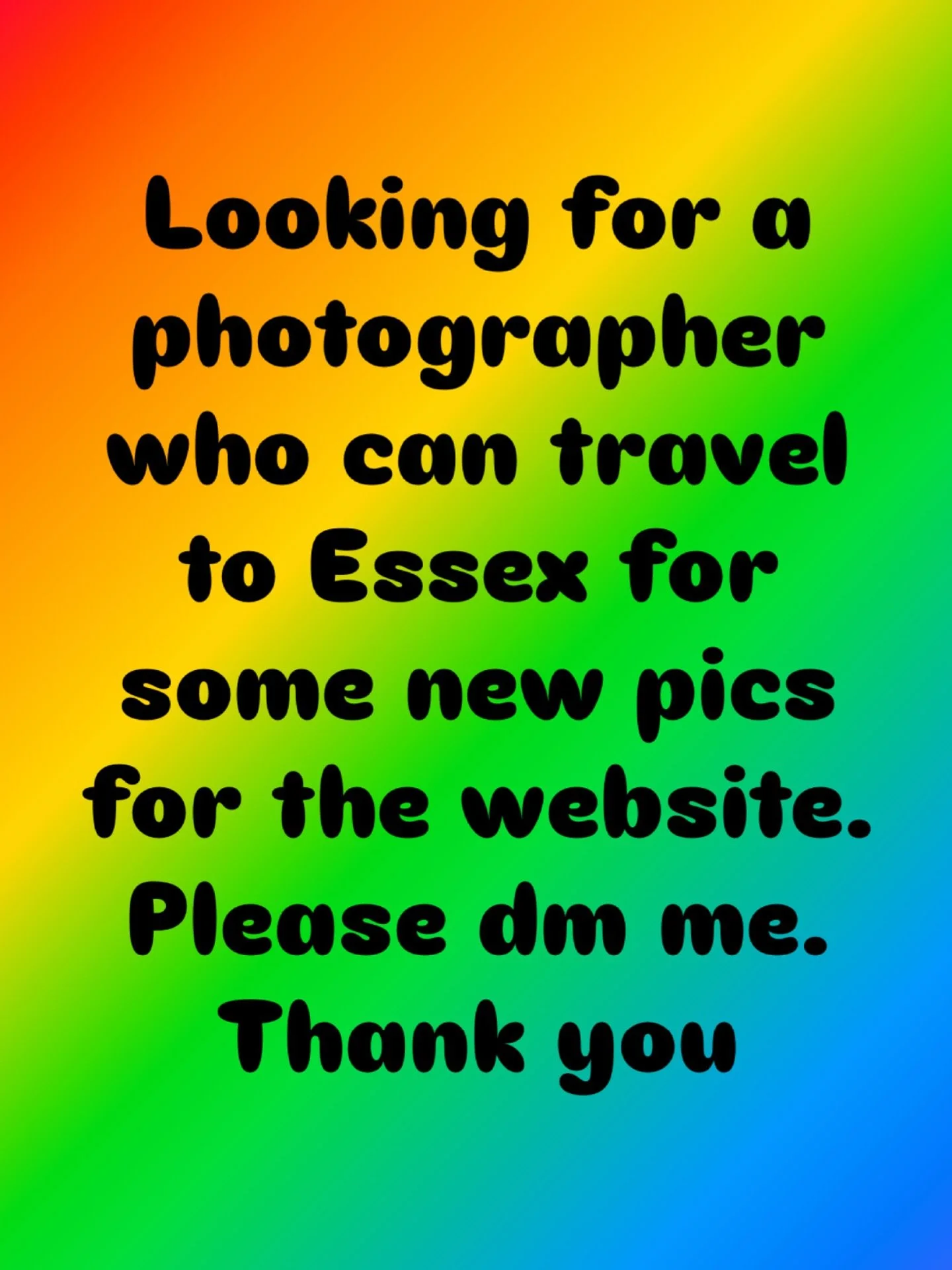 My website needs a refresh so please dm me if you&rsquo;re interested and dog-furiendly. 
Will need to be able to travel to our site in Essex.
Thanks, P