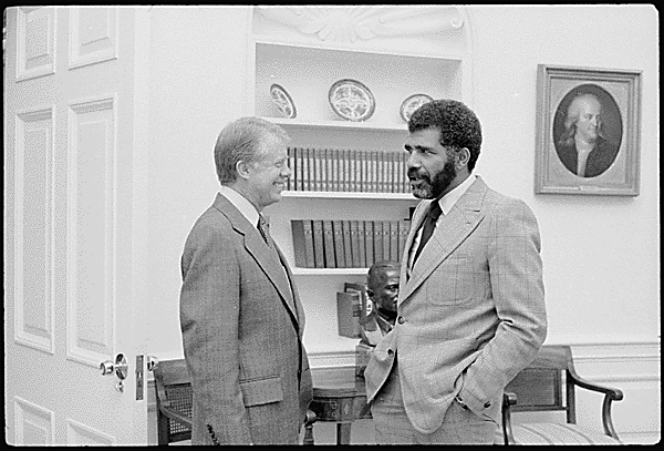 Jimmy Carter and Ed Bradley, 1978