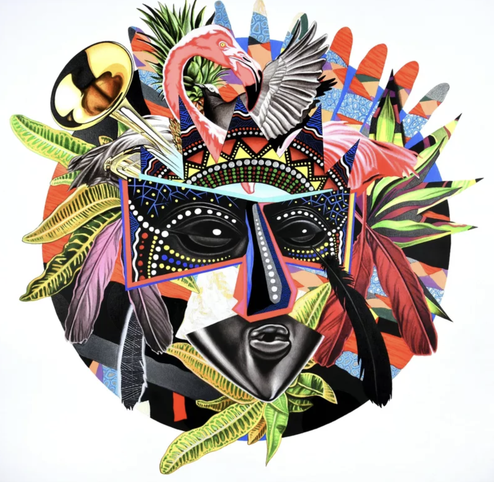 African Mask Collage