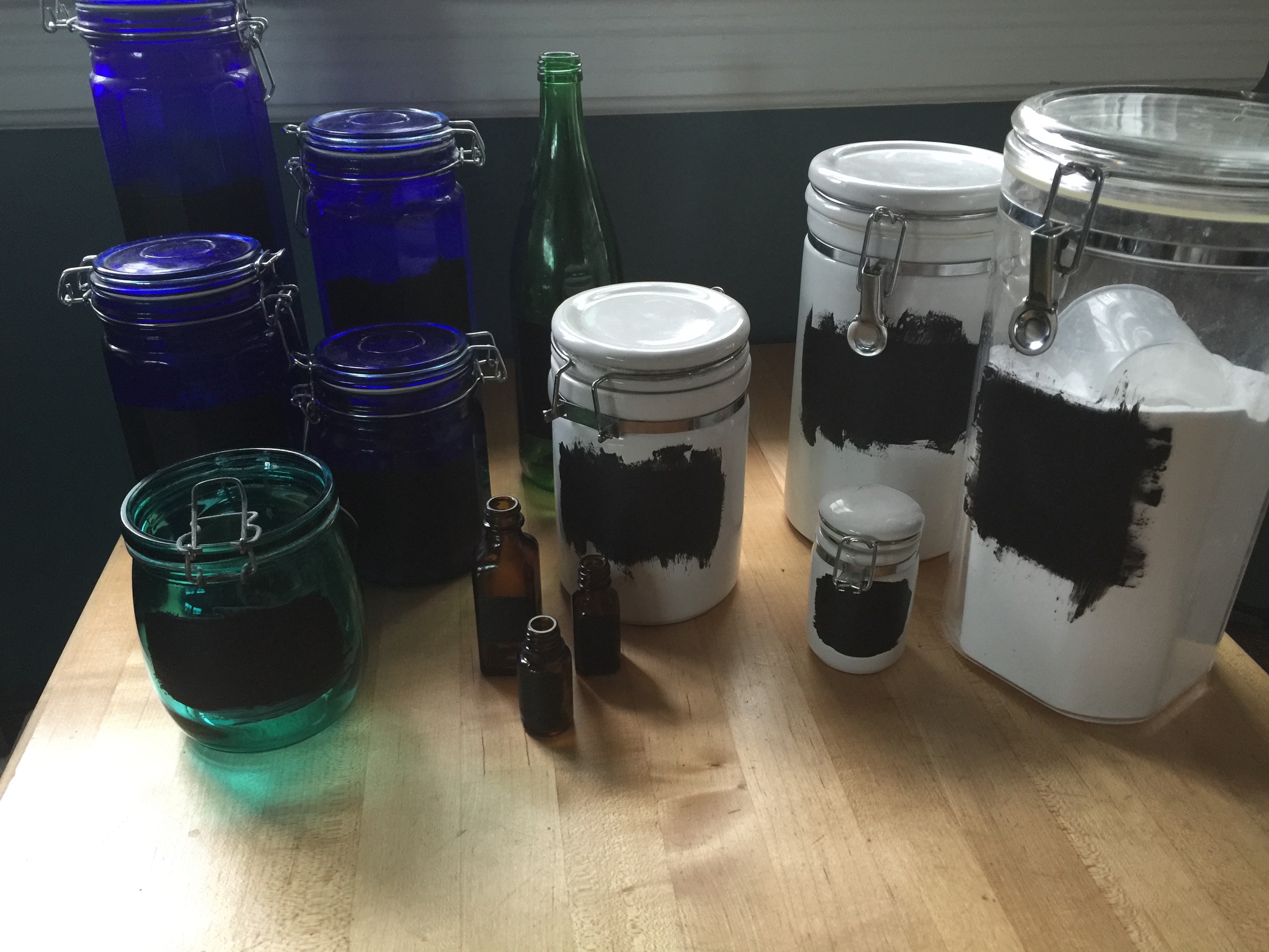 Bottles in use