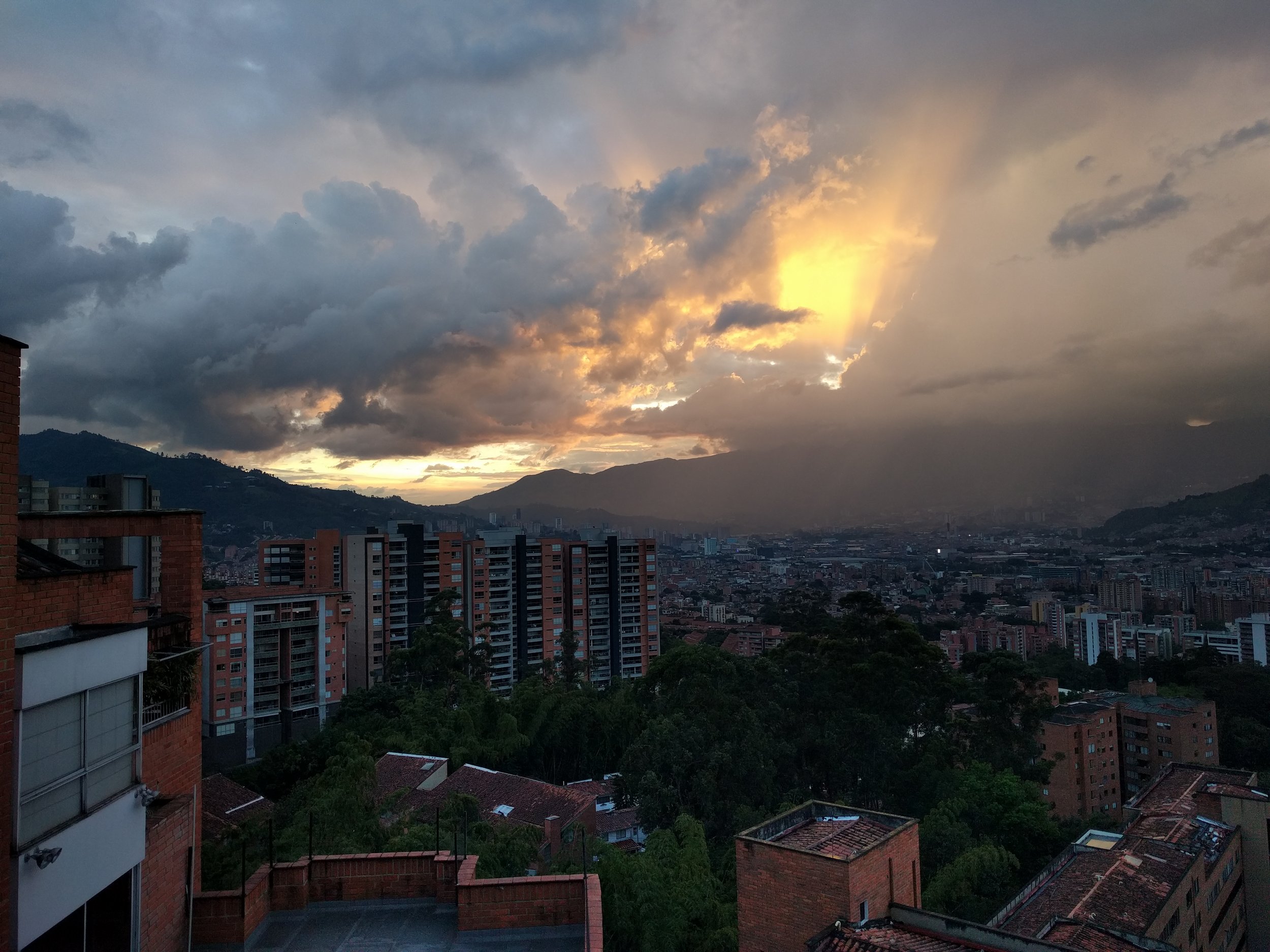 Last sunset of the year - View from my AirBNB on 31st December