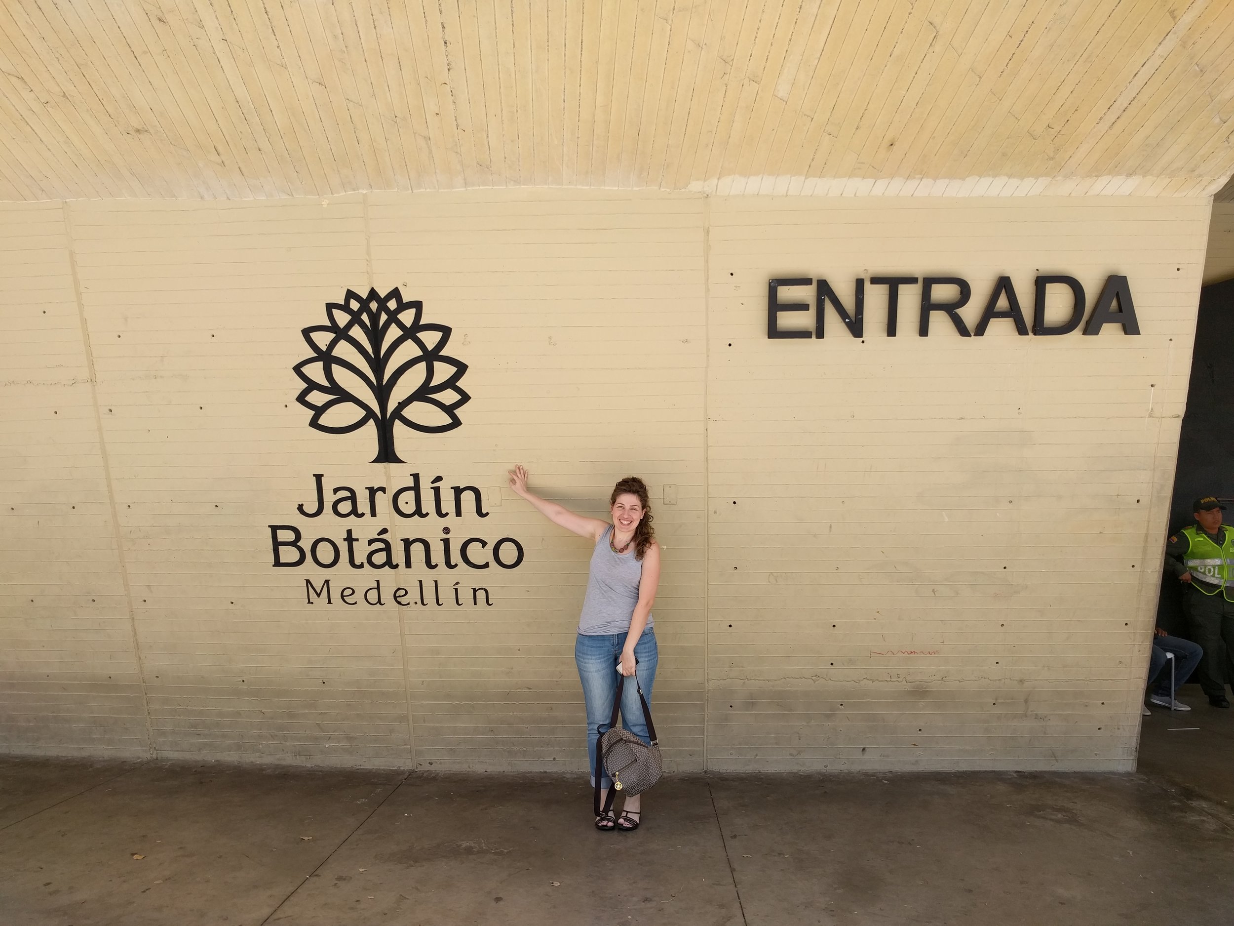 Entrance of the Botanical Gardens in Medellin