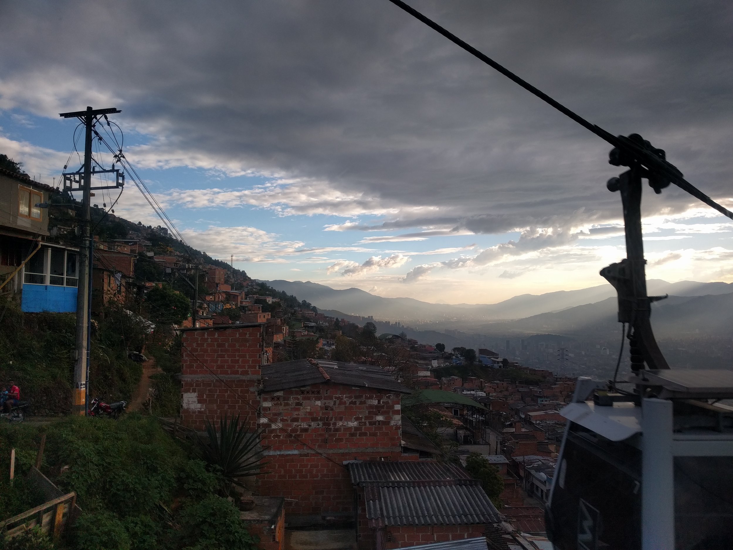 View from the cable cars going up to Arvi Park