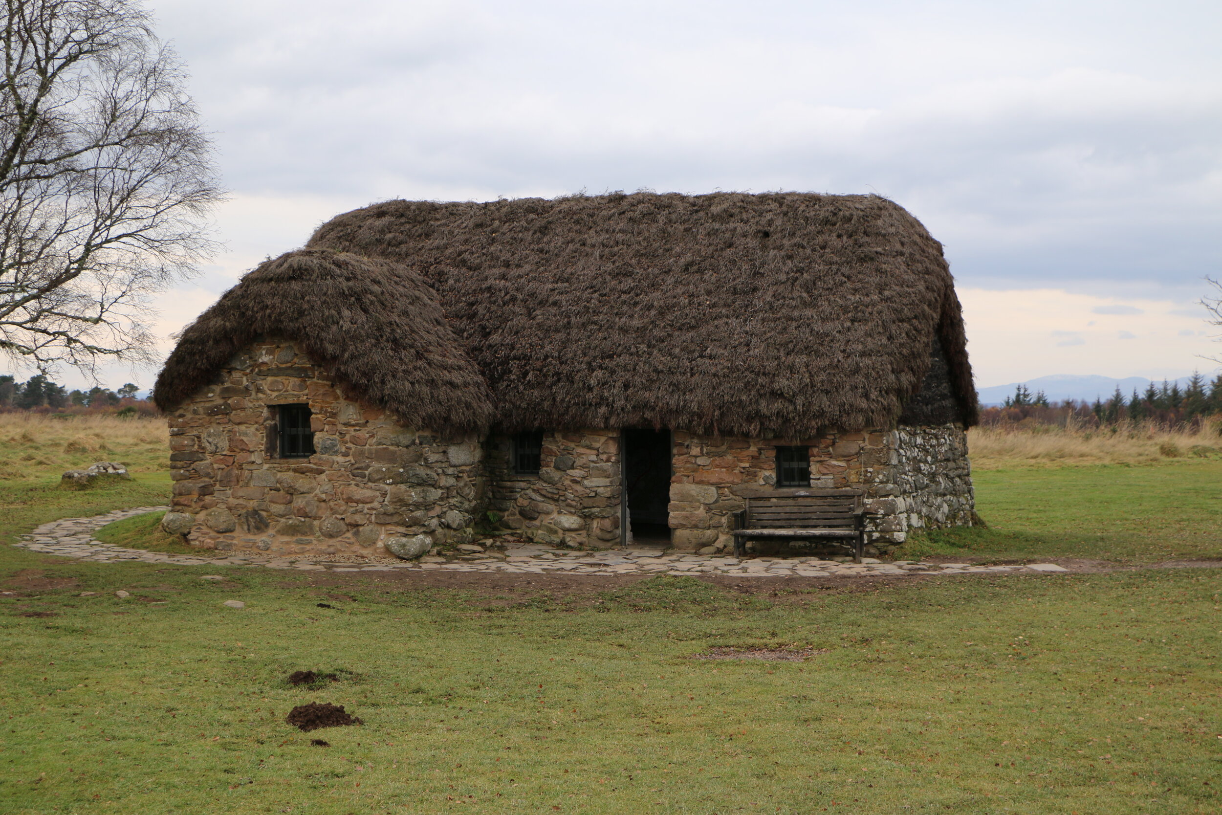 Leanach Cottage, Culloden Battlefield. Culloden Moor, Inverness, Scotland