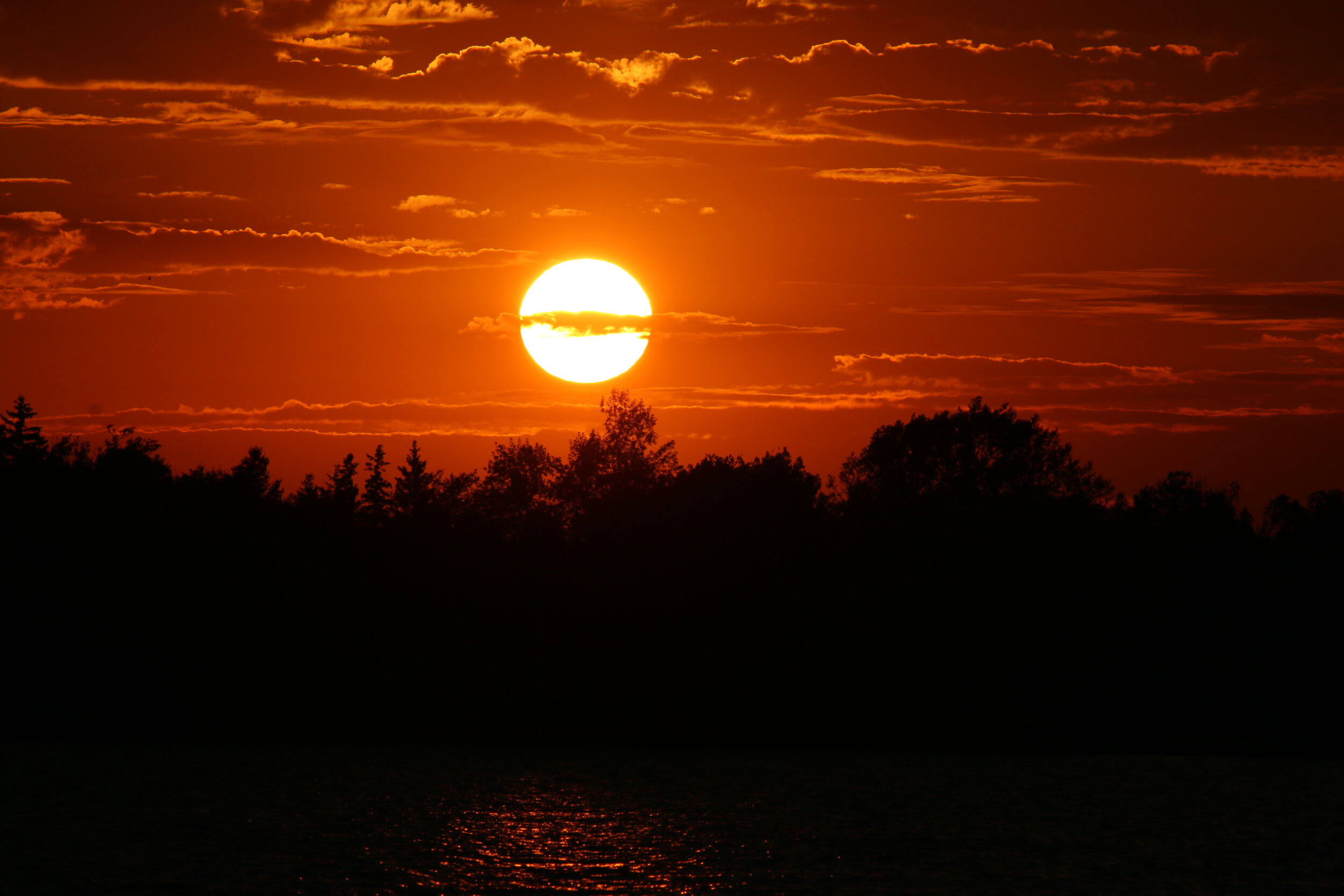 July sunset over Snake Island.