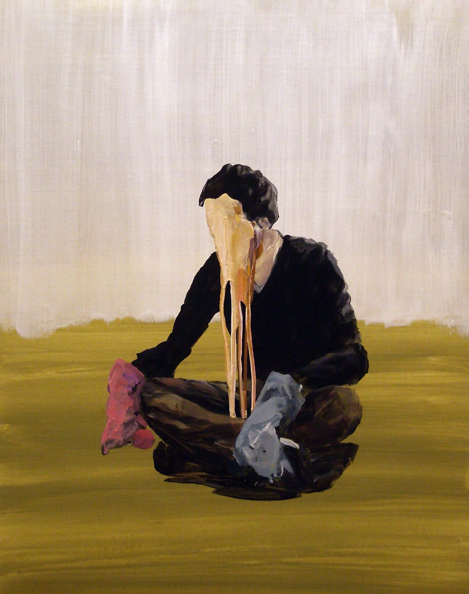 First contact, smalti su tela, 80x60 cm, 2010