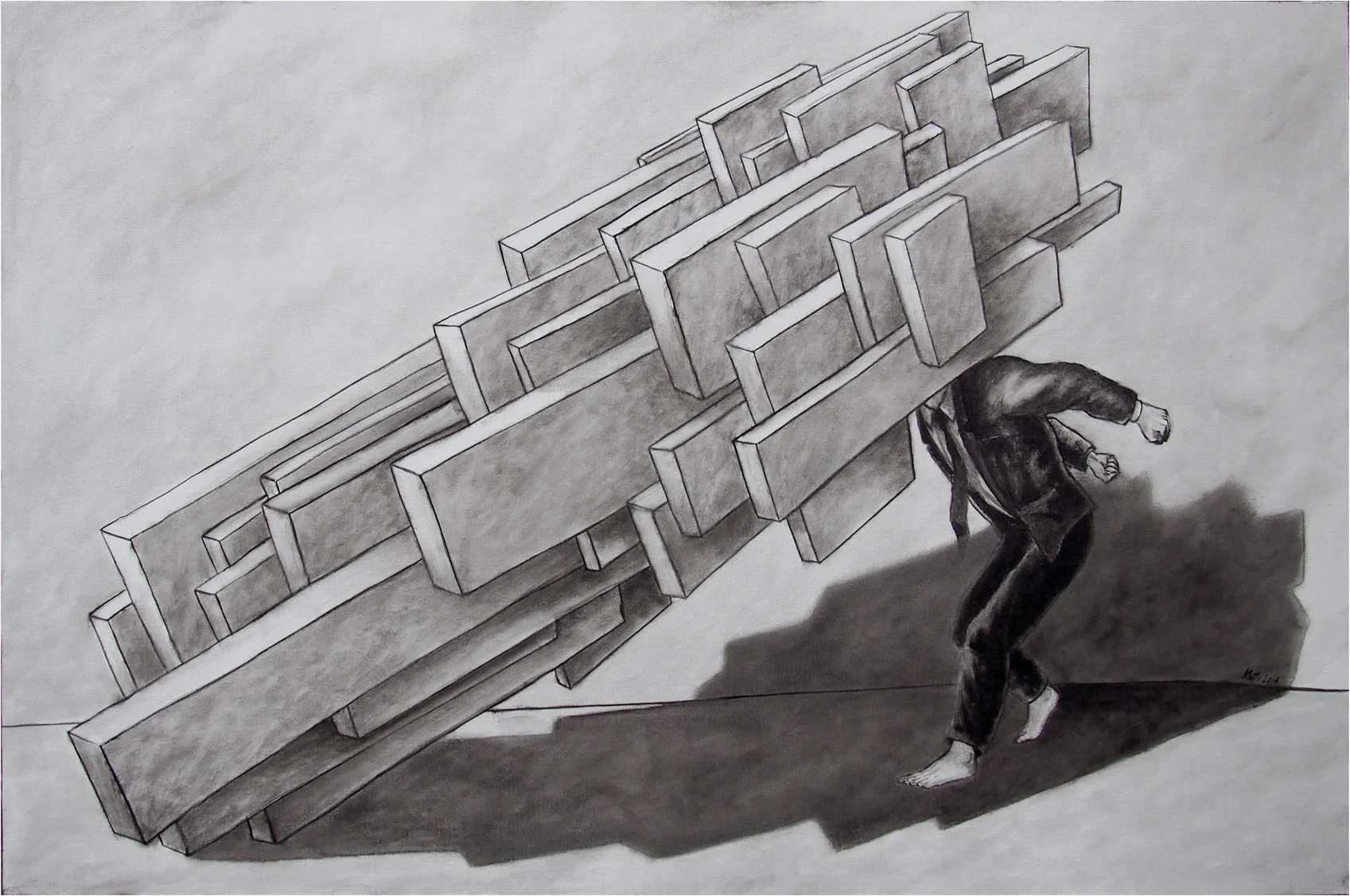 ’BH # 13’, olio su tela, cm 80 x120, 2014