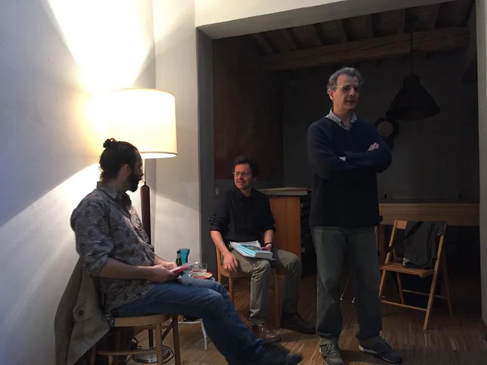 da sinistra: Vanni Santoni, Enzo Fileno Carabba, Stefano Loria. Cartavetra 02 Giugno 2016
