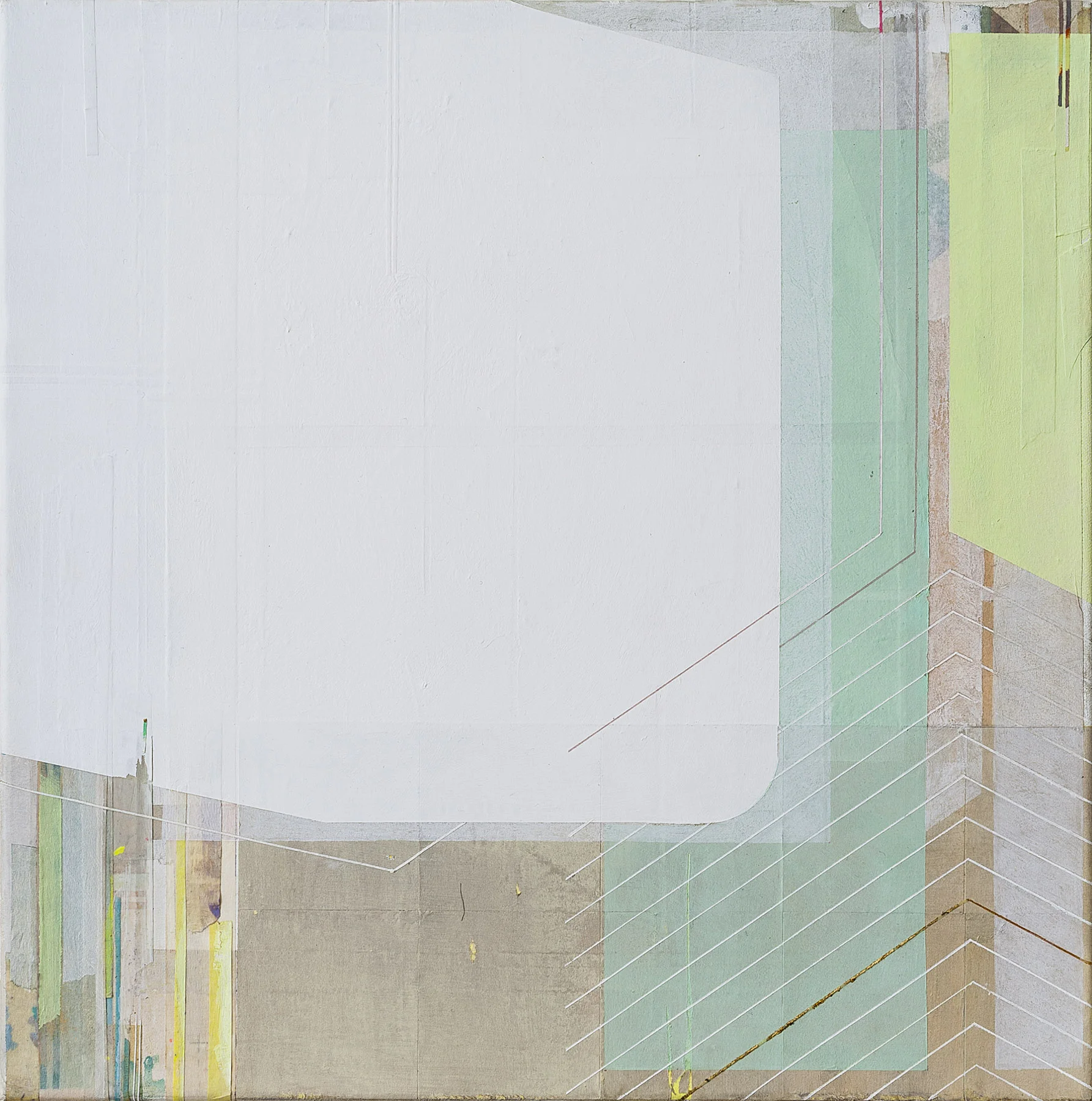 Vertical Hysteria, 2014, tecnica mista su tela, 30x30 cm
