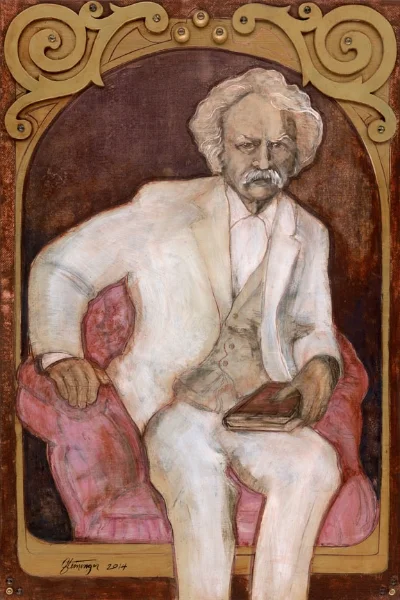 Seated Twain