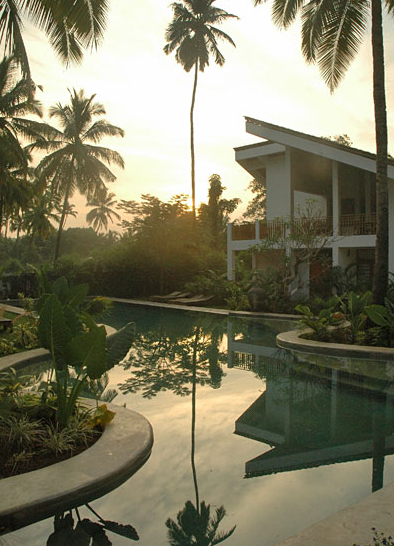 Smooth waters at the Coco Shambala pool | EAT.PRAY.MOVE Retreats | Goa, India