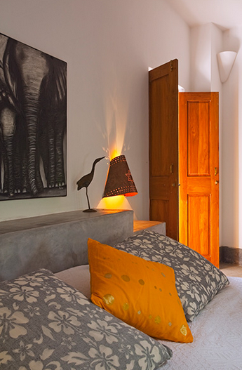 Beautiful textiles in the rooms | EAT.PRAY.MOVE Retreats | Goa, India
