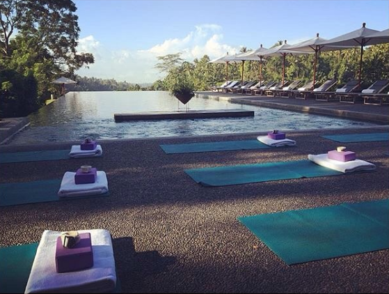 Yoga by the pool | EAT.PRAY.MOVE Yoga | Bali, Indonesia