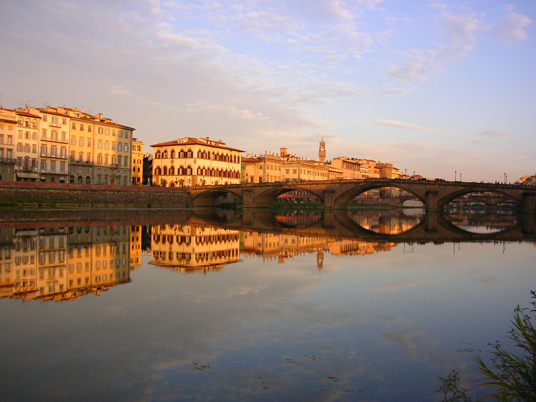 Reflections of  the river in Florence | EAT.PRAY.MOVE Yoga | Chianti, Italy