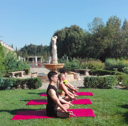 Yoga on the grounds Castello del Nero | EAT.PRAY.MOVE Yoga | Chianti, Italy