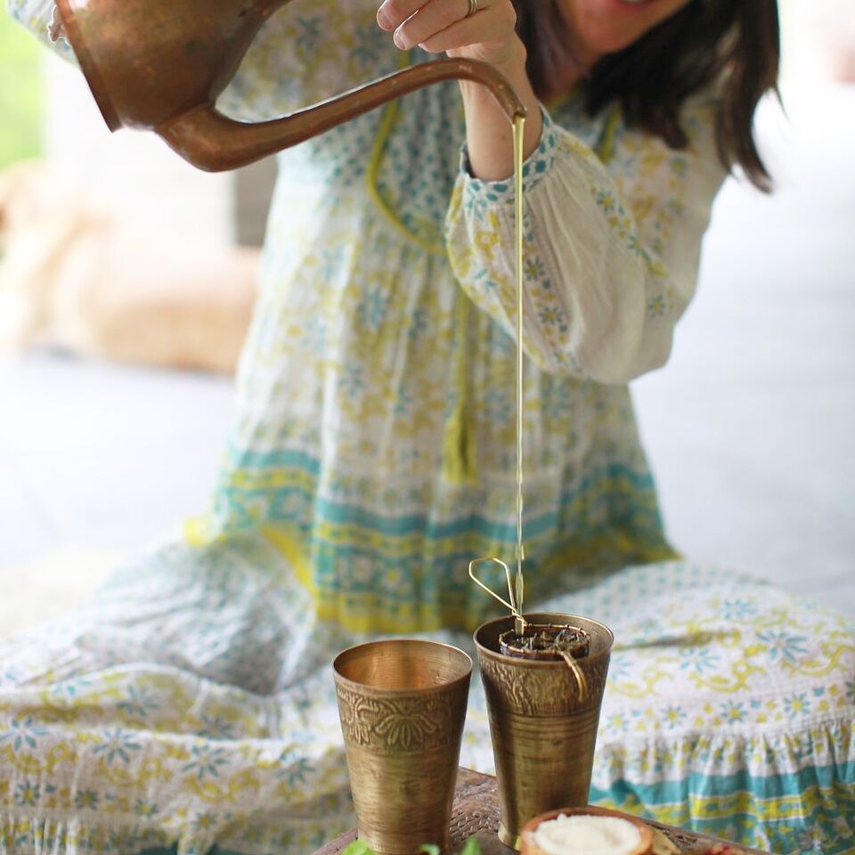 pouring Sarah Scarborough | EAT.PRAY.MOVE Yoga Retreats | Ritual+Renewal