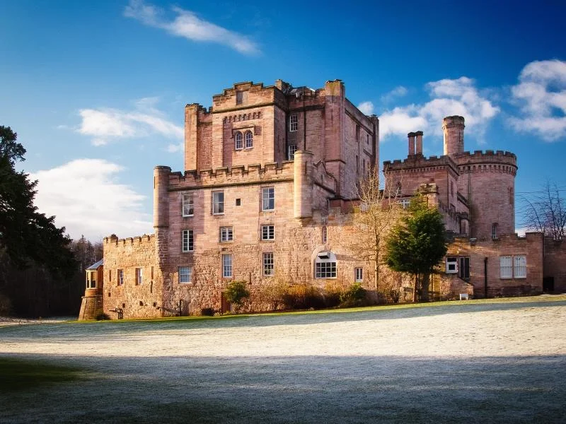 Front view Dalhousie Castle | EAT.PRAY.MOVE Yoga | Edinburgh, Scotland