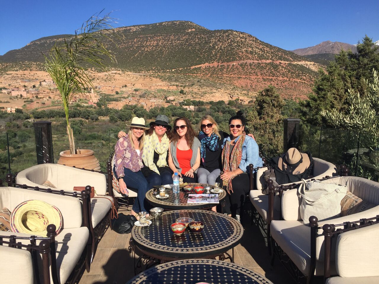 group in Atlas Mountains - Kasbah Tamadot | EAT.PRAY.MOVE Yoga Retreat | Marrakesh, Morocco