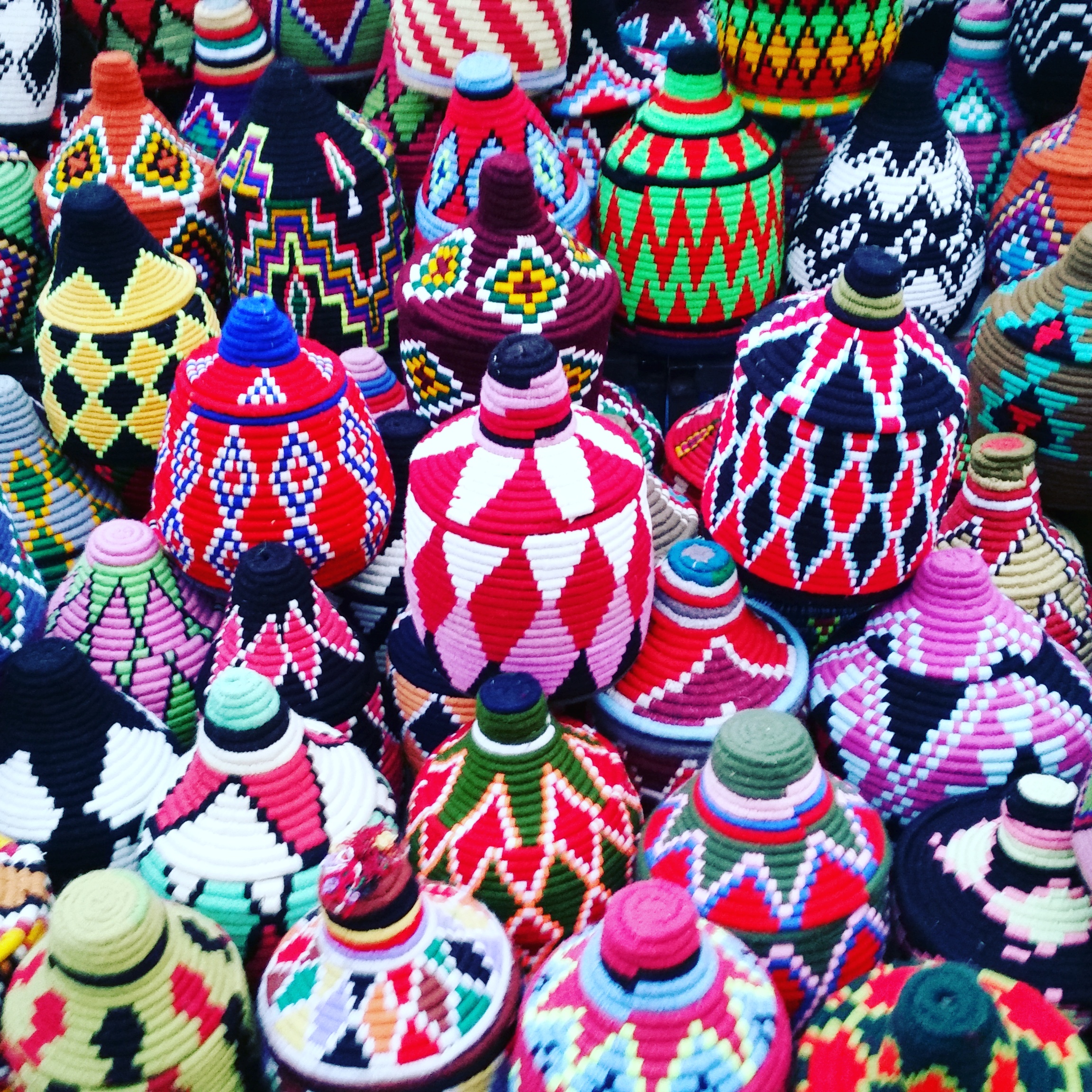 Handmade baskets in Marrakesh