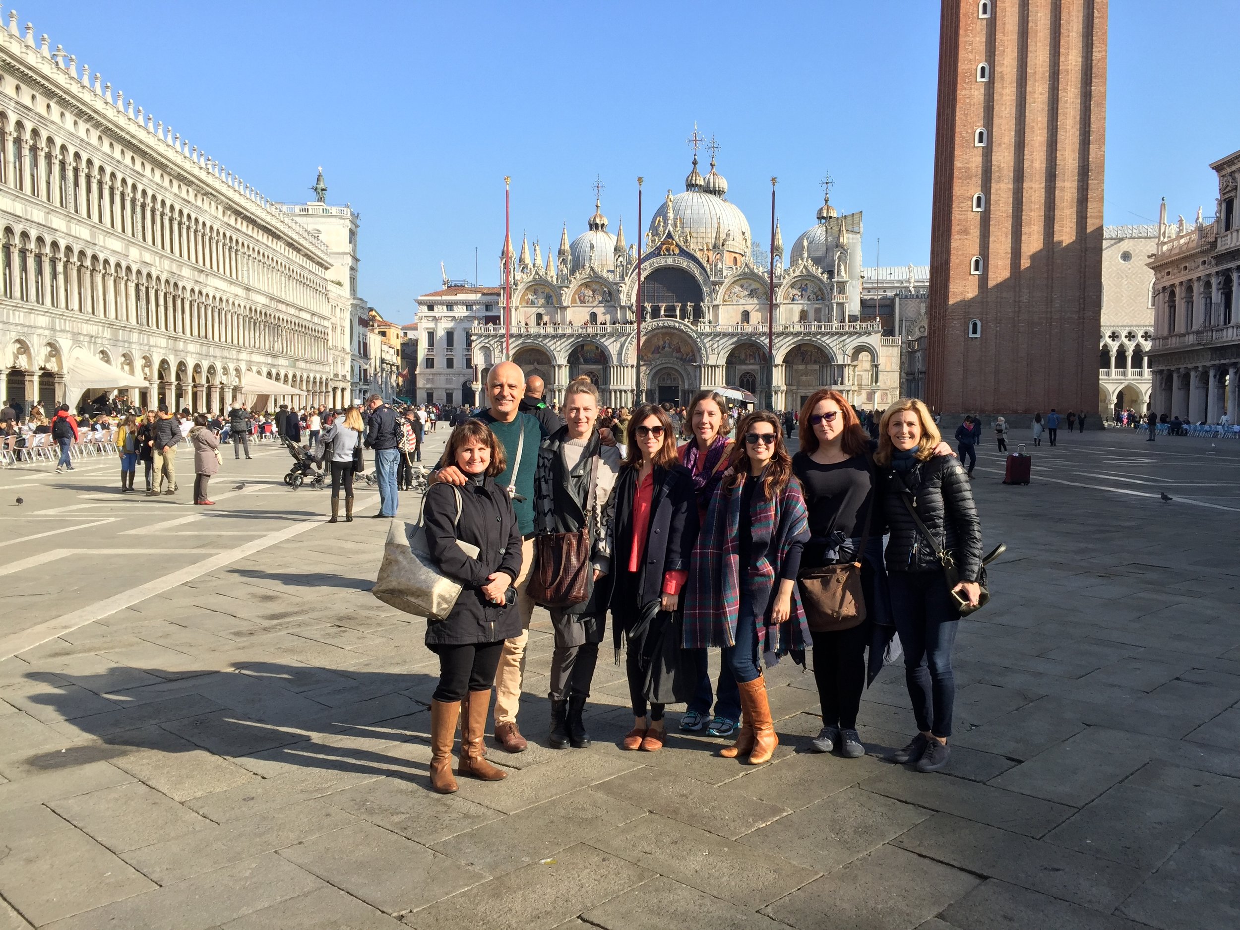 Our group in the Piazza | EAT.PRAY.MOVE Yoga | Venice, Italy