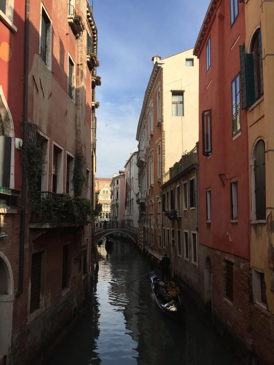 Shadows on a canal