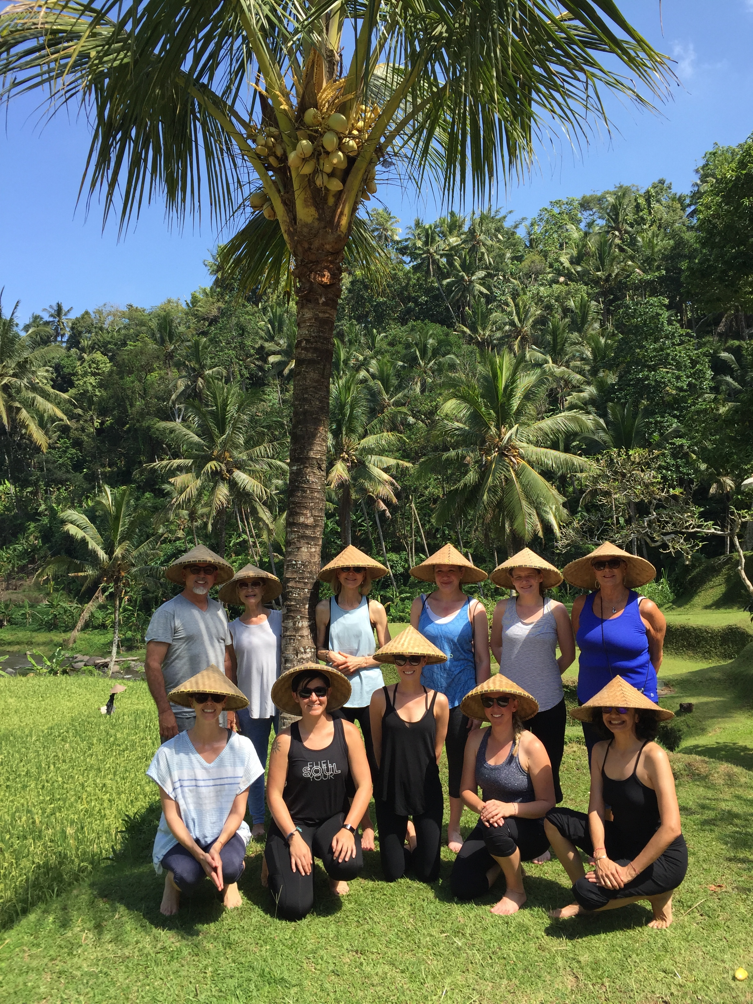 Guests by the rice paddy | EAT.PRAY.MOVE Yoga | Bali, Indonesia