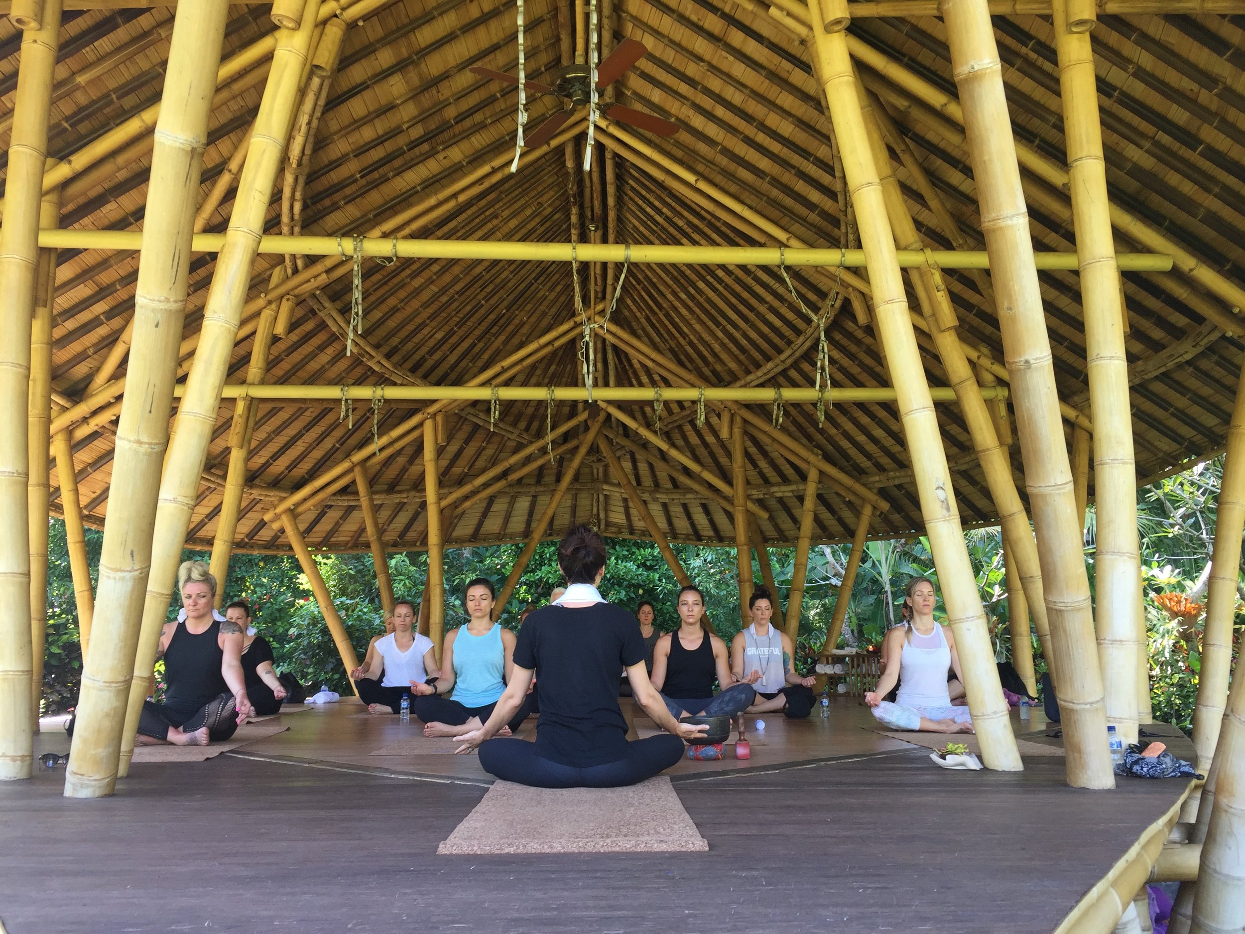 An outdoor yoga class | EAT.PRAY.MOVE Yoga | Bali, Indonesia