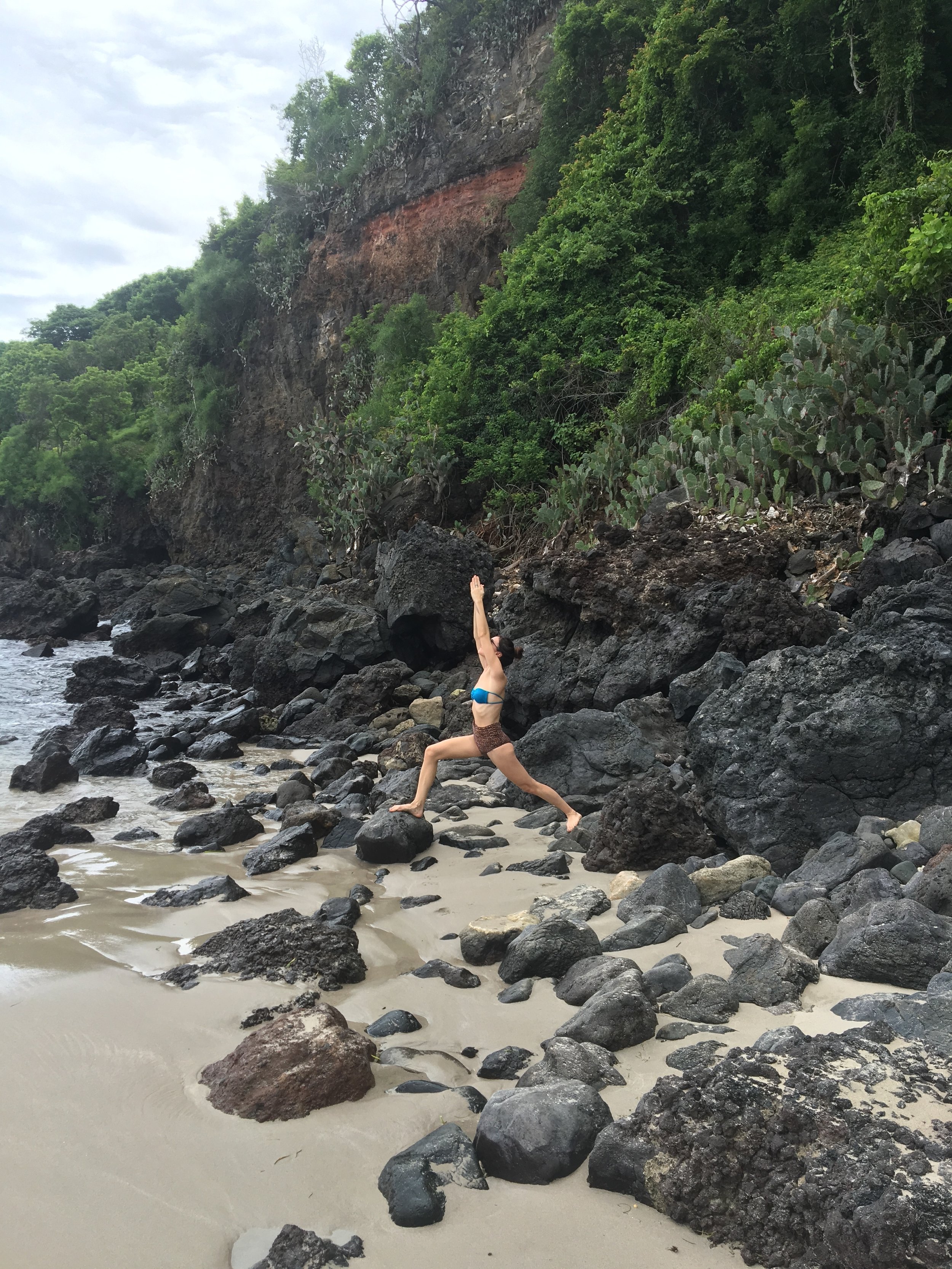 Warrior pose on the beach | EAT.PRAY.MOVE Yoga | Bali, Indonesia