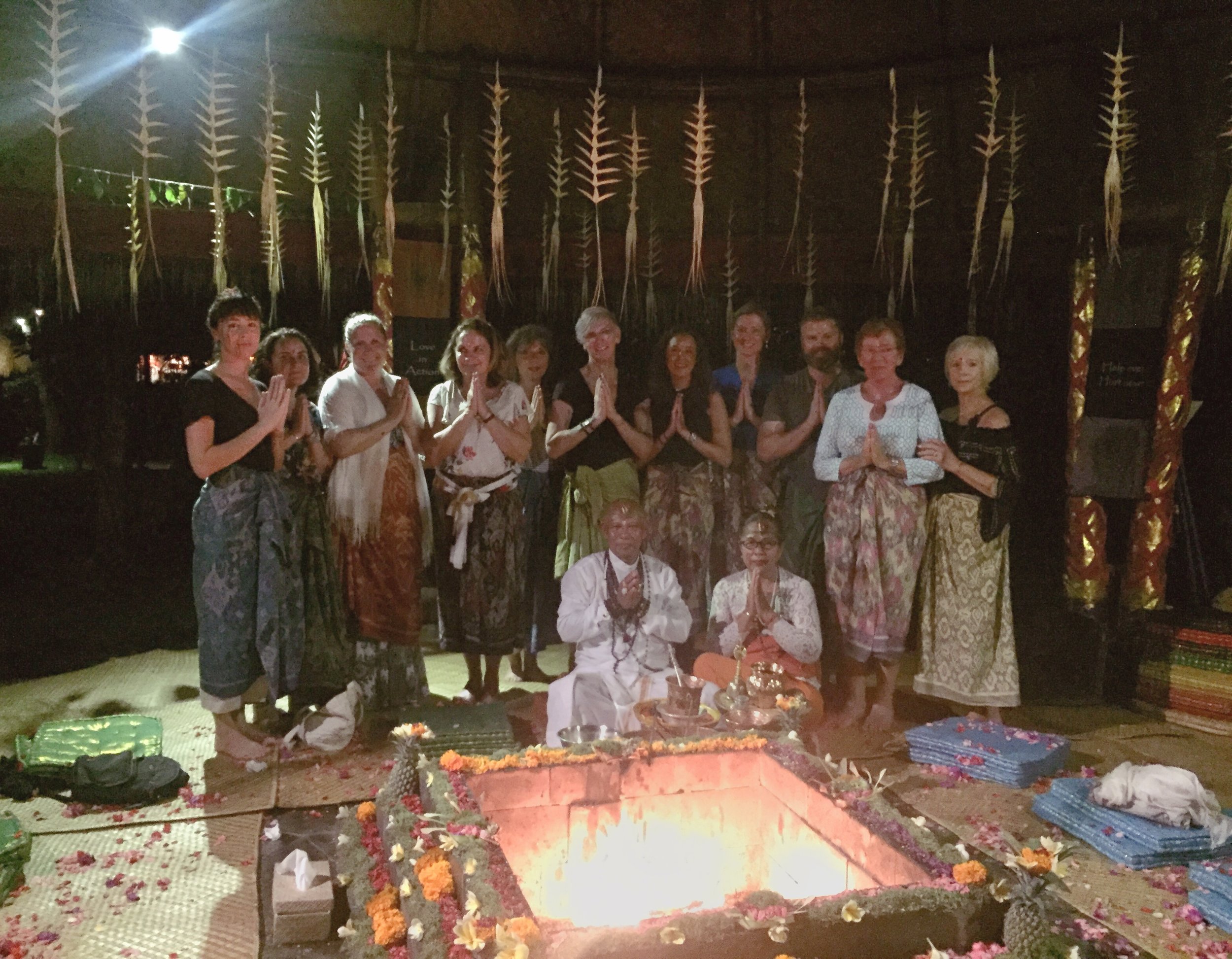 Our guests with Balinese healers | EAT.PRAY.MOVE Yoga | Bali, Indonesia
