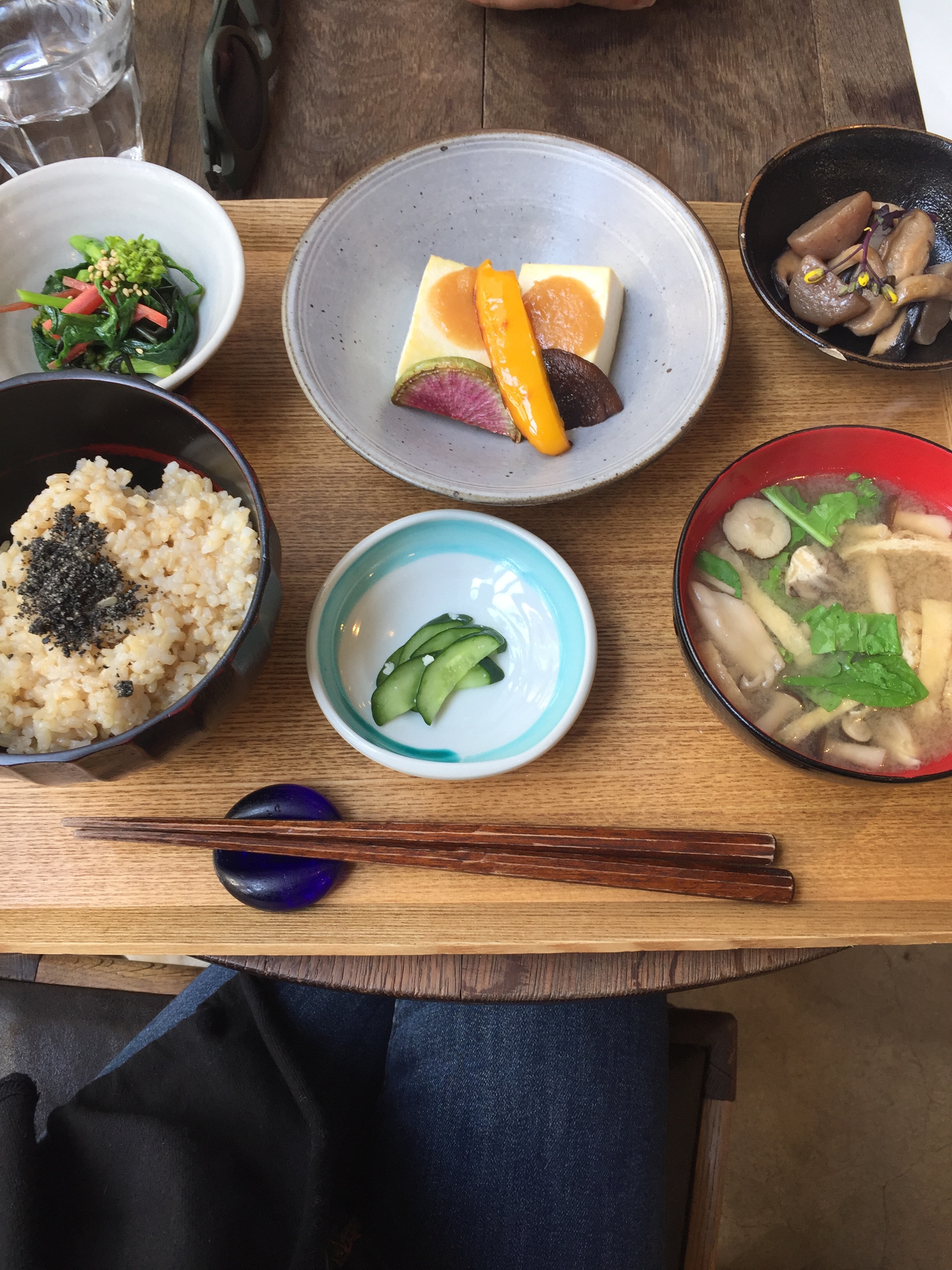 Tofu, rice, greens and soup | EAT.PRAY.MOVE Yoga | Kyoto, Japan