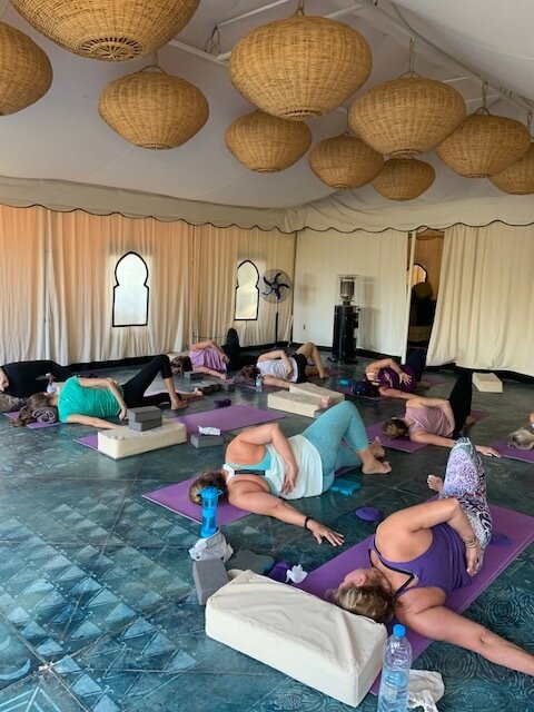 Guests taking yoga