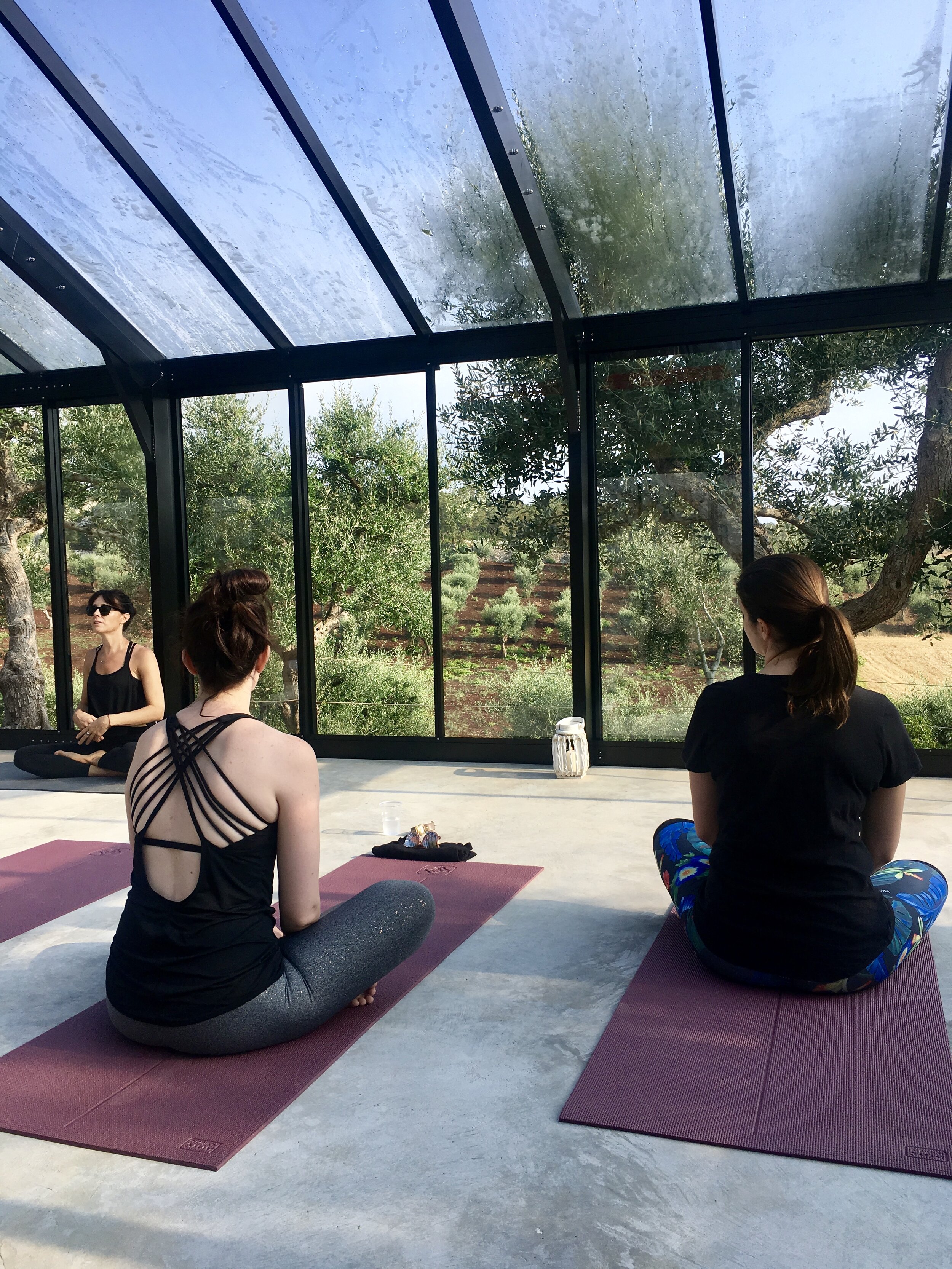 Seated meditation on retreat | EAT.PRAY.MOVE Yoga Retreats | Puglia, Italy