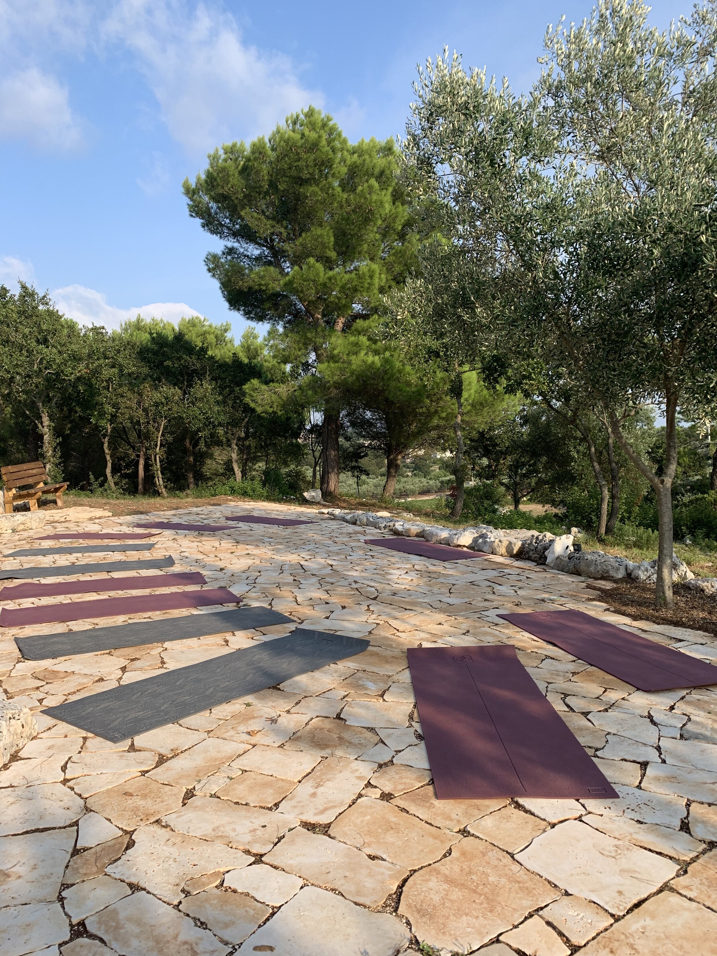 Outdoor yoga space | EAT.PRAY.MOVE Yoga Retreats | Puglia, Italy