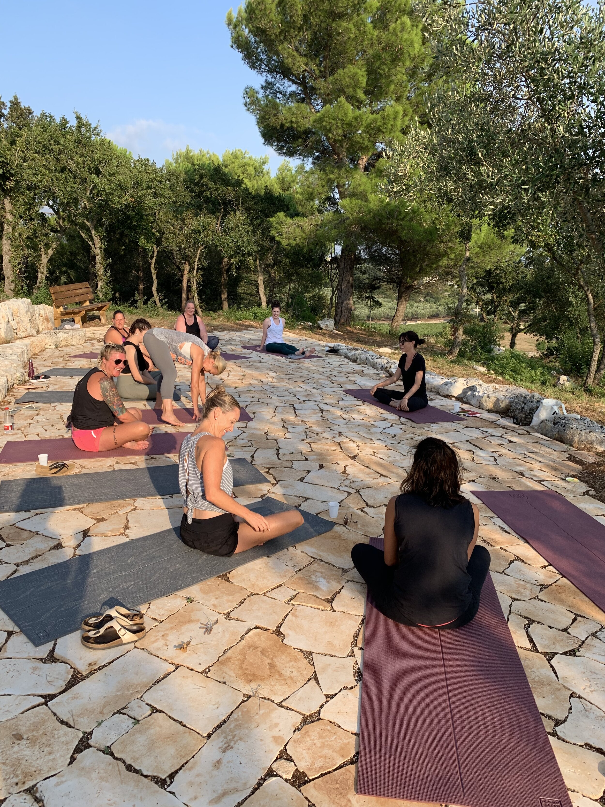 Relaxing sunset yoga | EAT.PRAY.MOVE Yoga Retreats | Puglia, Italy