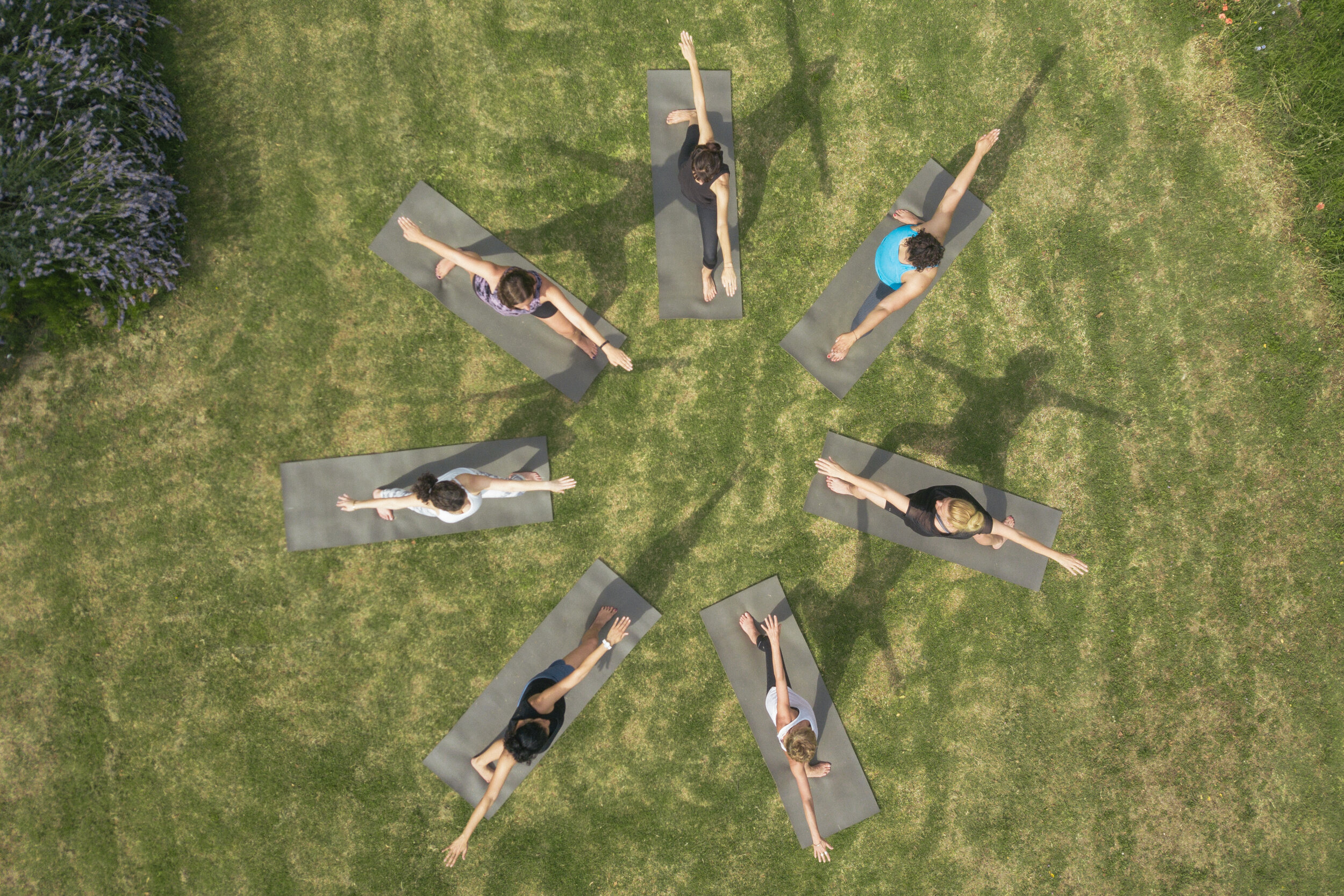 Yoga in the grass  | EAT.PRAY.MOVE Yoga Retreats | Tuscany, Italy