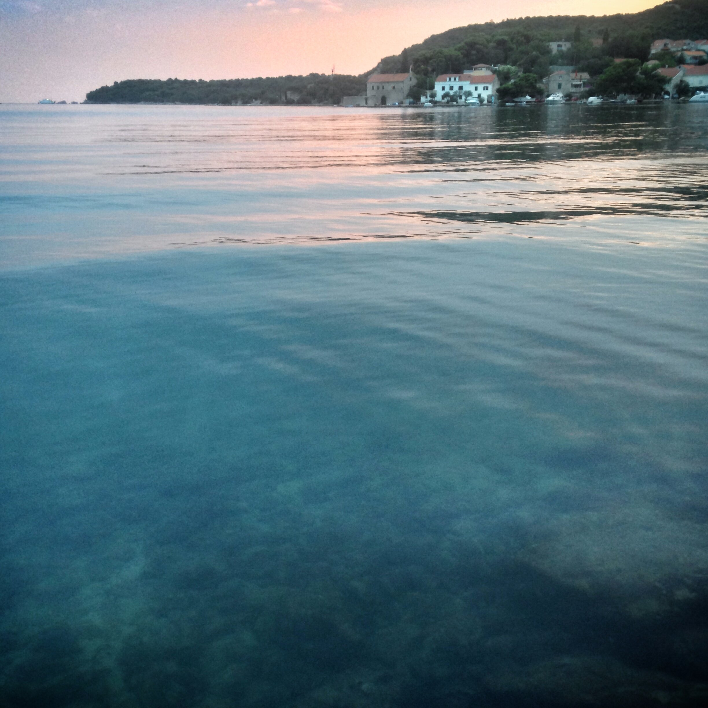  A sunset and blue waters in Croatia on a yoga retreat 