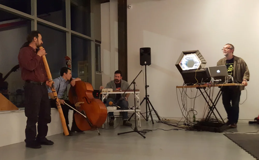(l-r) Jeff Becker, Juan Pablo Arango, Chris Kaczmarek, and Tony Saunders