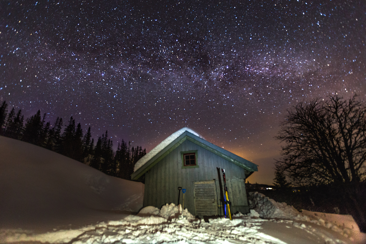 Milky Way over the cabin.