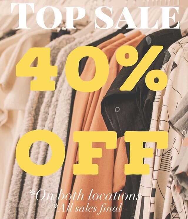 Come shop both locations for an awesome sale!! **MENS AND WOMENS ONLY**
🛍💕