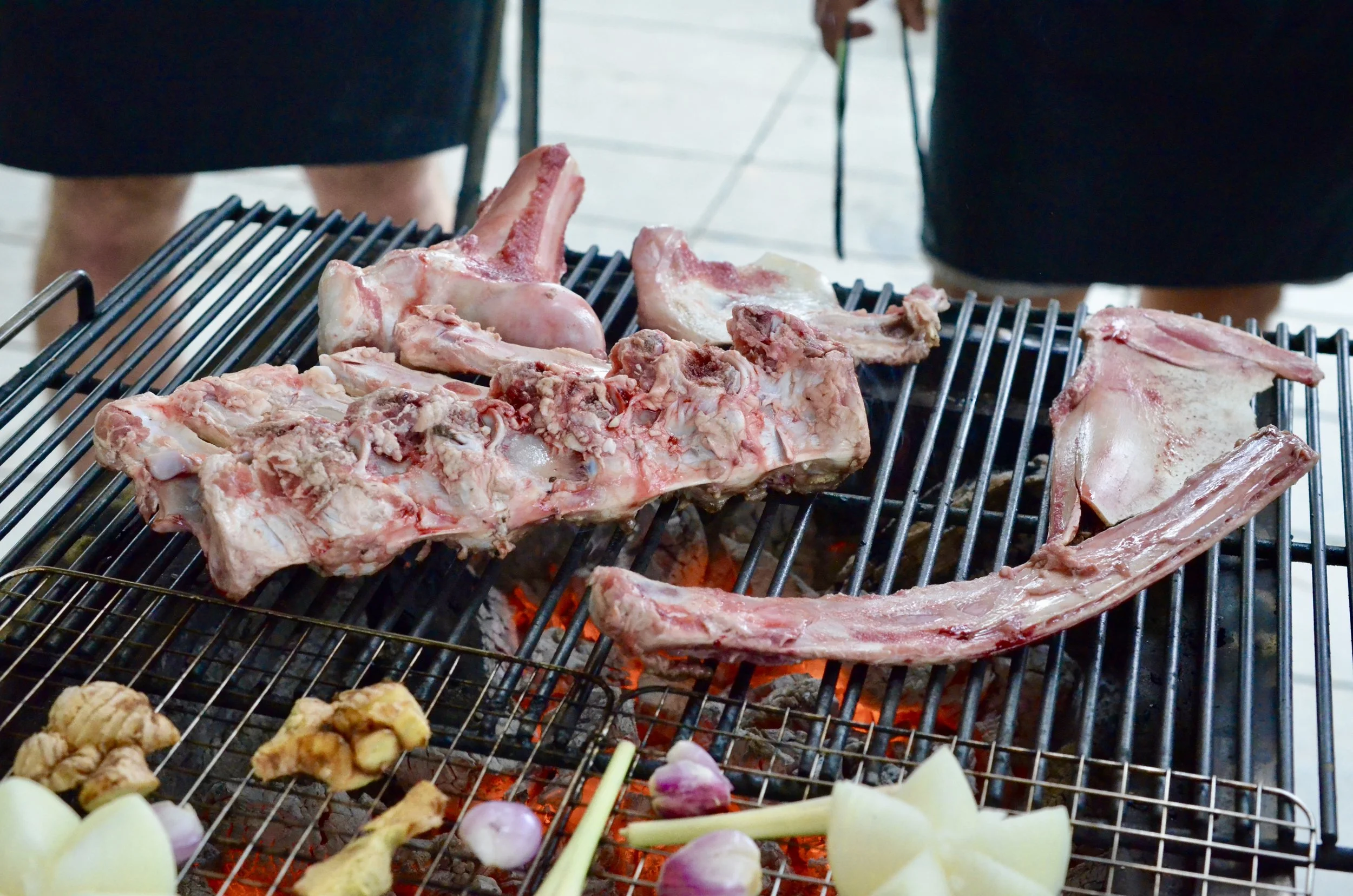 Grill the bones for extra flavors