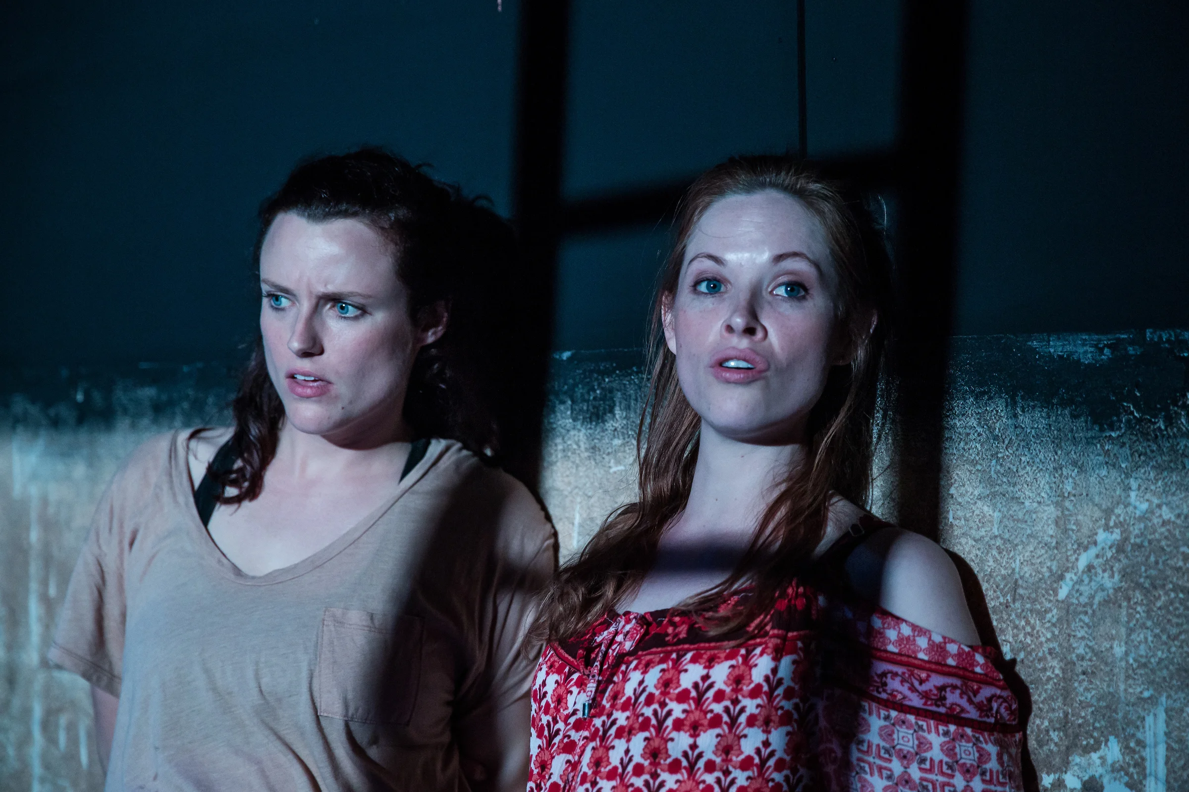 Emma Playfair as Elma (left) Lily Newbury-Freeman as Nancy (right) Food, by Steve Rodgers. Photo Credit: The Other Richard