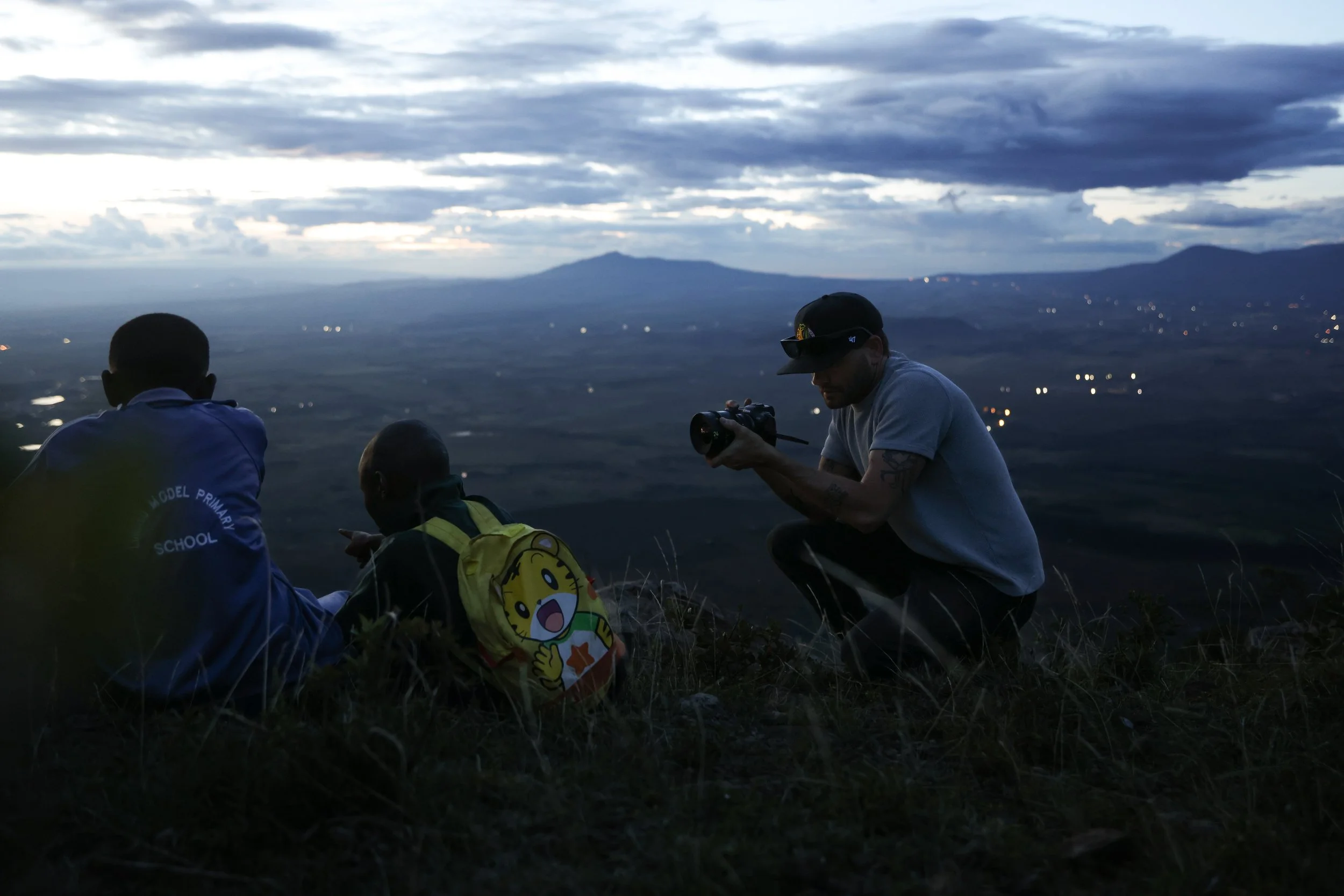 Andrew H Brown during Kikuyu Land BTS