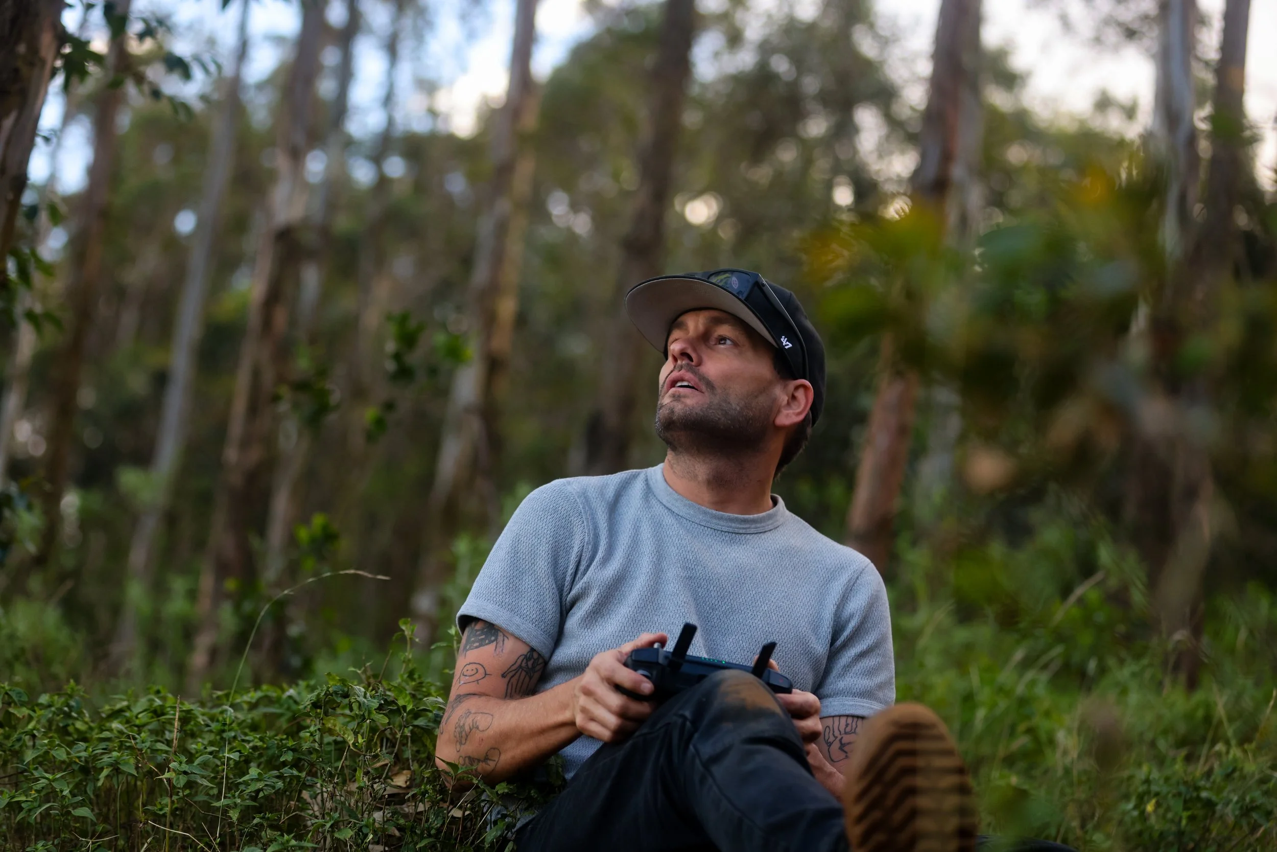 Andrew H Brown filming aerials