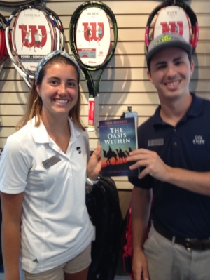 Kendall and Matt, ruling their tennis center and finding inner calm with The book, The Oasis Within.