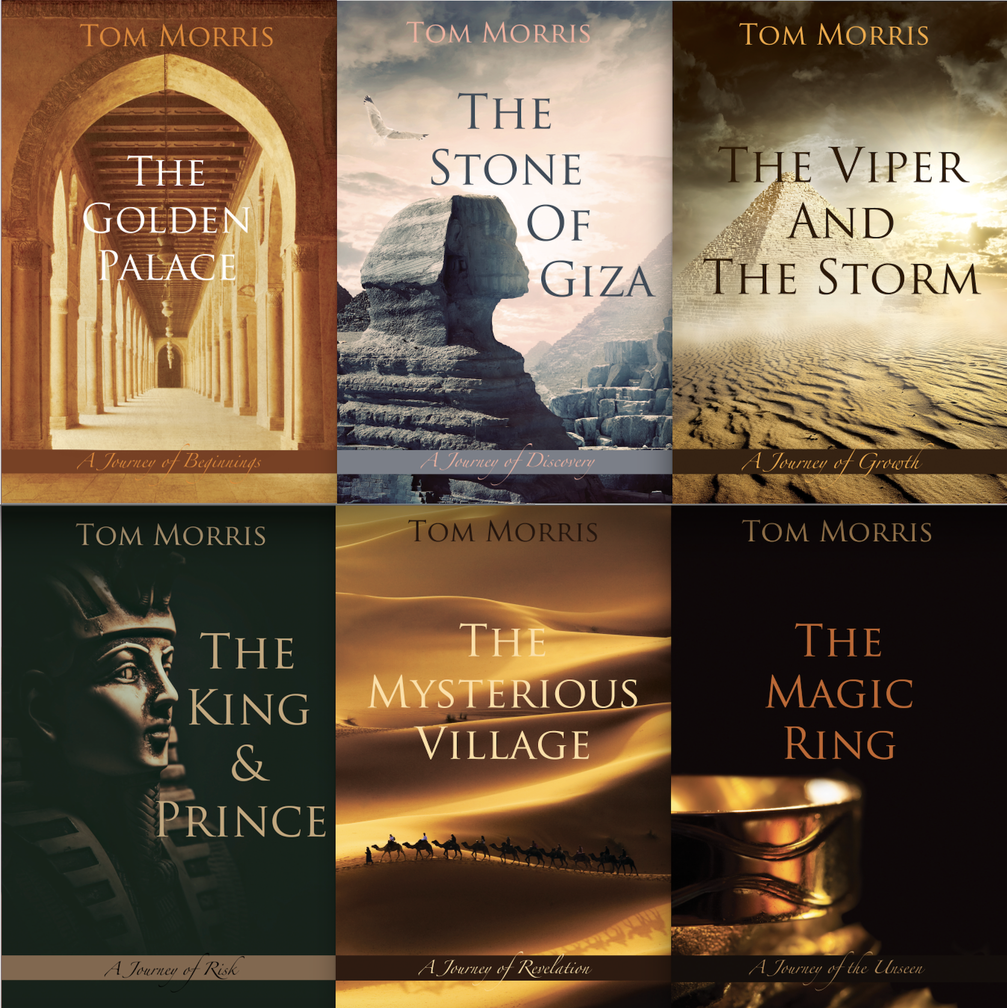 The Oasis Within serves as a prologue to a seven book series. those books are now available at Amazon and elsewhere! The first six are pictured here.