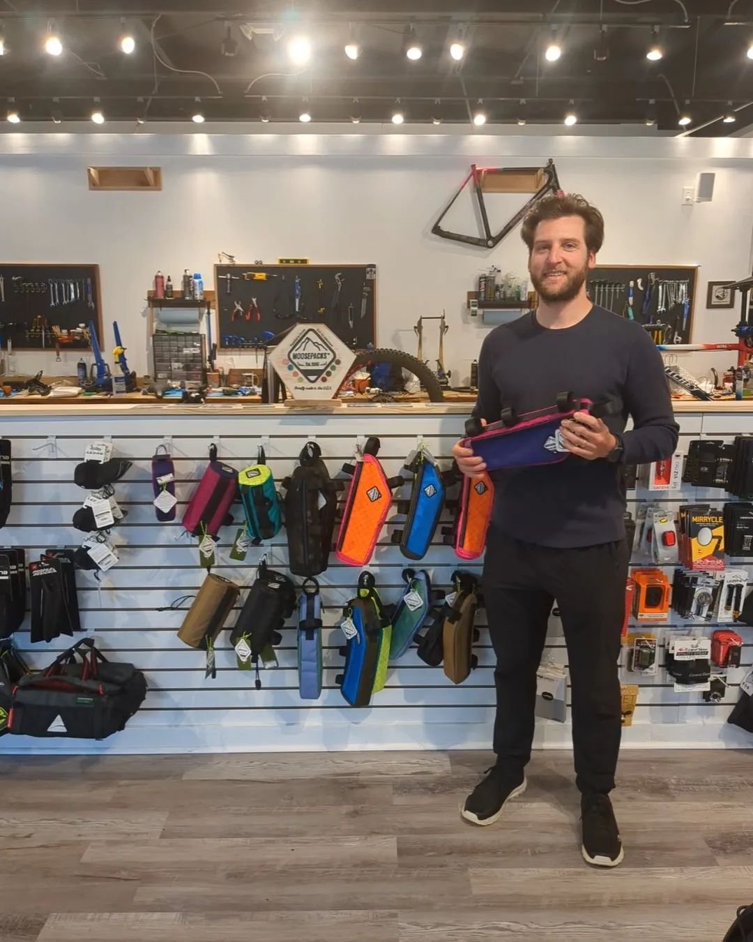 We had the pleasure of a visit from Matt Moosa, founder and maker of MoosePacks. We enjoyed talking with Matt about his mission to offer high quality packs for everyday adventures. Born in Boone, NC and made in the USA, these packs are stylish &amp; 