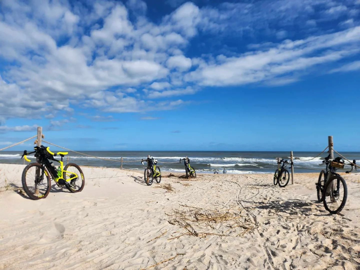 FIVE Rhoddie Topstone Neos at Vilano Beach in Florida. If you have yet to ride an eBike, it's a must. All kinds of riders can find a use and fun on an eBike!
&bull;
&bull;
&bull;
#ebike #electricbike #Cannondale #TopstoneNeo #bikelife #instacycling #